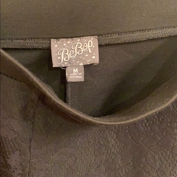 Black lace front. Terry knit back leggings. - Picture 8 of 8